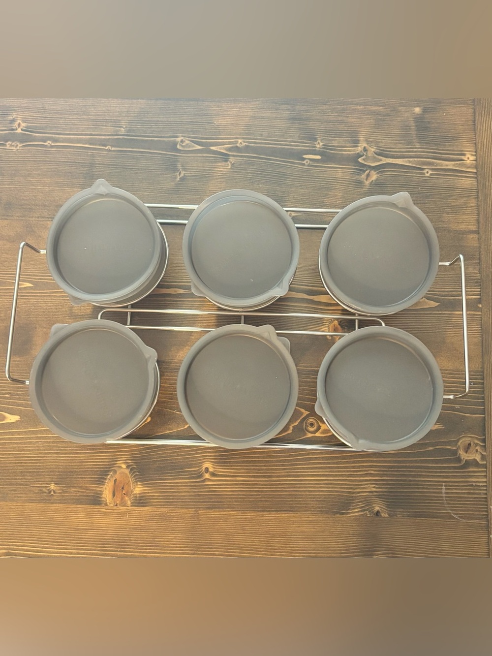 Pampered Chef Mini Freezer Bowls & Rack (Item #100181) Set of 6